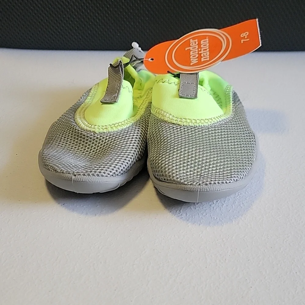 Wonder Nation Baby Walker Shoes - Silver and Neon Green